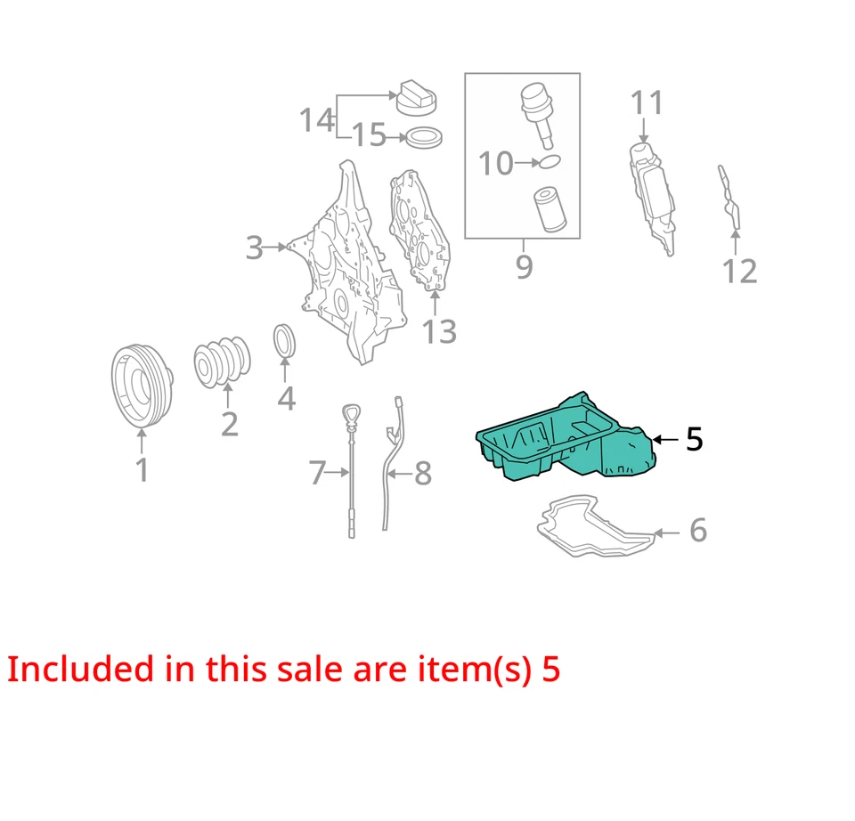 2008-2011 Mercedes-benz C300 Engine Oil Pan FIHH8 - Image 3 of 4