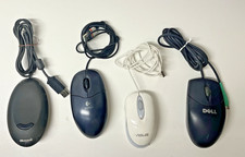 Mixed Lot of 4 Microsoft Logitech USB Optical Mouse w/ Scroll Wheel, PS/2 DELL