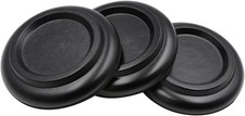Piano Caster Cups Grand Leg Set of 3, Wood Black