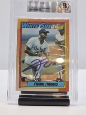 1990 Topps Frank Thomas Rookie RC #414 AUTO Beckett Authenticated BGS White Sox