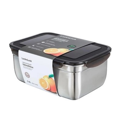 LocknLock Edelstahl Dose Vorratsdose Frischhaltedose rechteckig, 3,6L