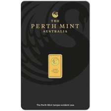 1 gram Gold Bar - Perth Mint - 99.99 Fine in Assay 4843.74 per troy oz