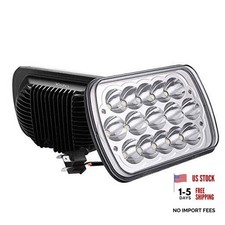 2PCS Rectangle H6054 LED Headlights 5x7 7x6 Headlamp Hi/Low Sealed Beam H4