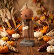 Primitive Country Fall Halloween Gertrude Pum...