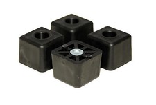 4 LARGE CUBE SQUARE RUBBER FEET FURNITURE, TABLES, CHAIRS, DESKS, SOFAS US MADE