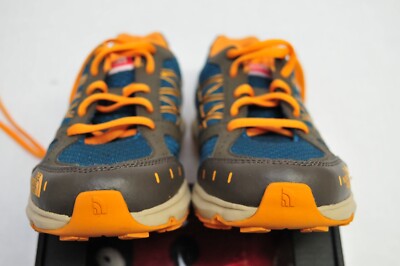 New The North Face boys tennis shoes US 4 EU 36 black blue orange super light