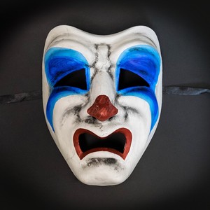 Masquerade Mask Limited Edition 17 Halloween Tragedy Face Sad Clown Costume Ebay