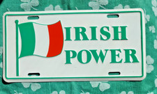 Irish Power License Plate With Irish National Flag Irish Power License Plate With Irish National Flag
