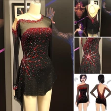 ice figure skating competition dress Gymnastics costume dance Dress dyeing