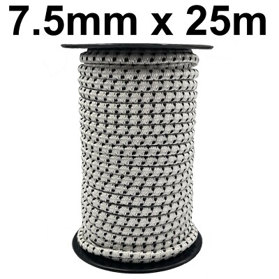 7,5 mm x 25 m Elektrozaun Gummiseil Torschnur - Gummiseil Pferd Bauernhof Reitsport