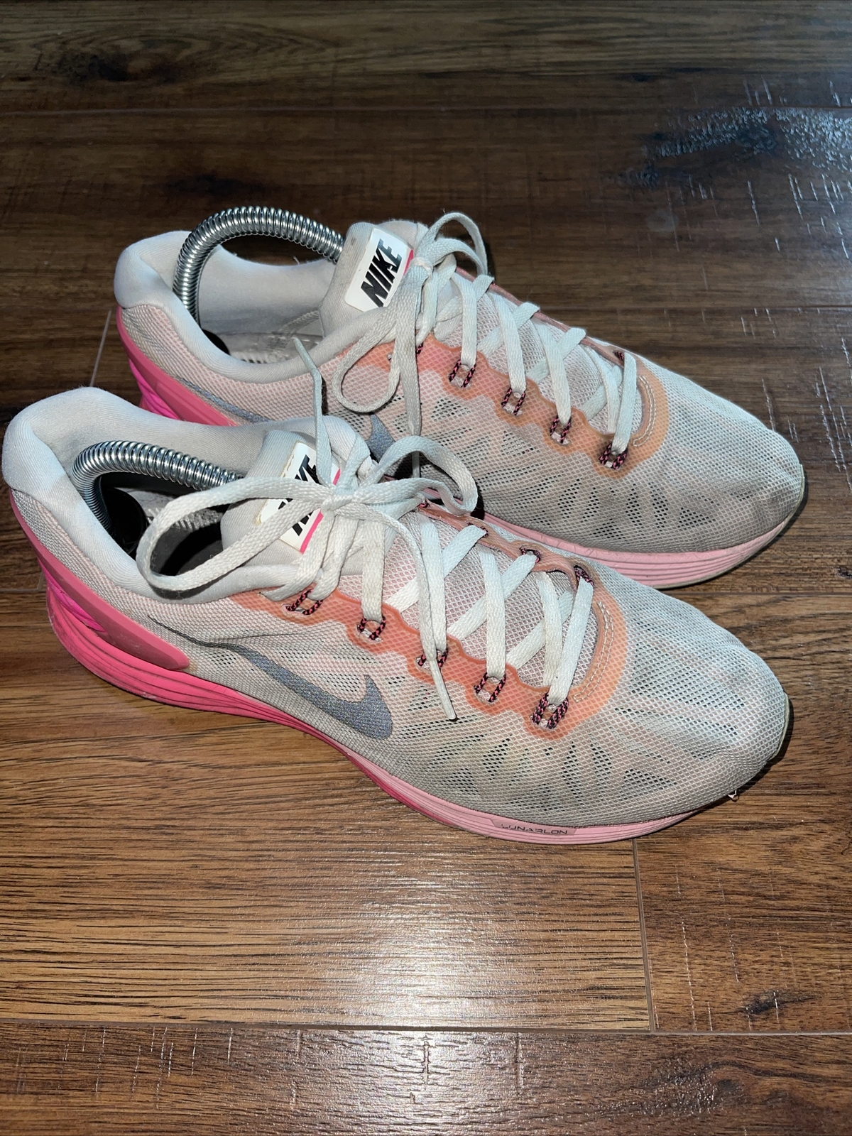 Nike Lunarglide 6 Women's Running Shoe Size 8.5 Pink 654434-106 NO INSOLES