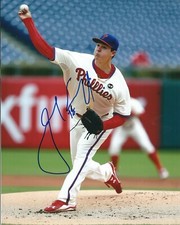 Signed  8x10 JERAD EICKHOFF  Philadelphia Phillies Autographed photo - COA 