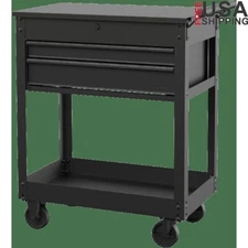 28 in Steel Mechanics Tool Cart Heavy Duty Storage Caster Wheels Drawer Balck