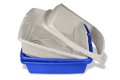 Van Ness Framed Sifting Cat Litter Pan for Clumping Litter with Lift Handles