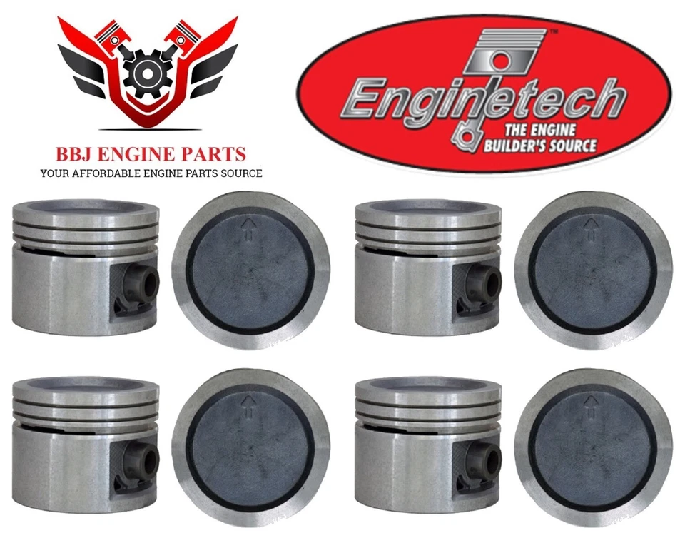 Pistones con tapa de plato Enginetech Buick 350 V8 1968 - 1981 (8) Foto 3 de 3