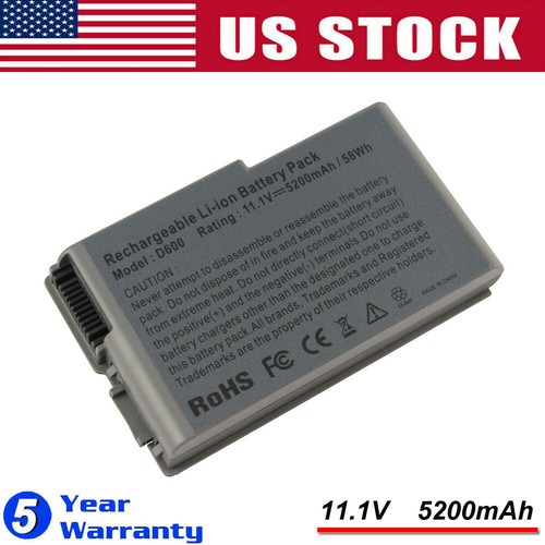 vhbw 1x Batterie Compatible avec Dell Latitude D600, D520, D610, D505, D500, D510 Ordinateur Portable (4400mAh, 11,1V, Li-ION
