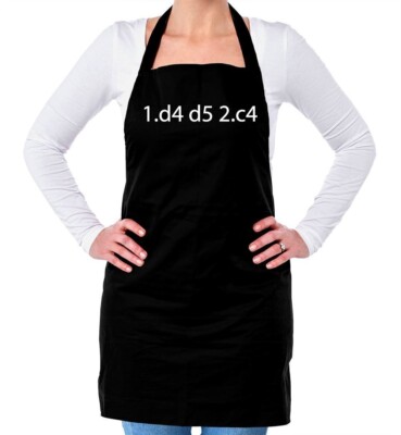 1. D4 D5 2. C4 Königinnen Gambit Schach Öffnung - Unisex Adult Schürze - C4