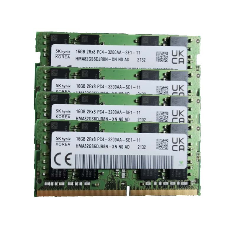 16G×4枚　SK hynix 2Rx8 PC4-3200AA RE2-12 SK Hynix 4x16GB 2RX8 DDR4-3200 PC4-3200MHz CL19 SO-DIMM Laptop