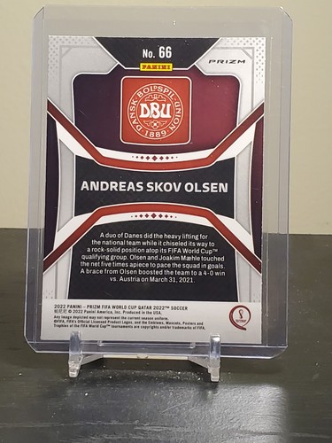 2022 Prizm World Cup - ANDREAS SKOV OLSEN - Green Wave Prizm - Denmark RC #66 - Picture 2 of 2