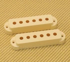 005-4492-049 Genuine Fender USA Jaguar Aged White Guitar Pickup Cover Set