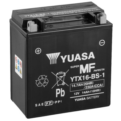 Batterie für Suzuki VS 1400 GLF Intruder Fla 87 YUASA YTX16-BS-1 AGM geschlossen
