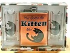 Wink Hip Flask & Shot Glass Set You Got To Be Kitten Me