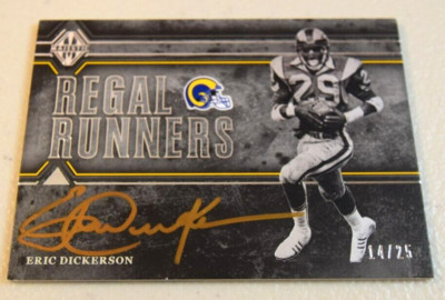 Eric Dickerson 2017 PANINI MAJESTIC REGAL RUNNERS AUTO /25 RAMS
