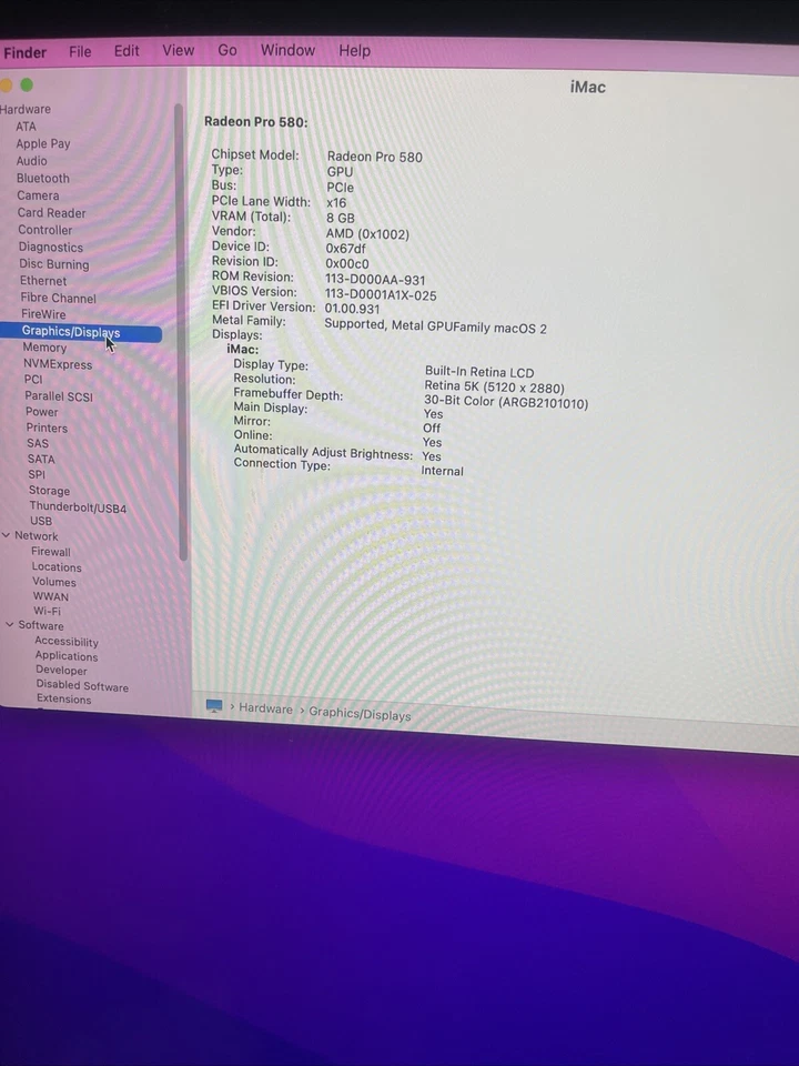 Apple iMac 27" Desktop w/ 5K Retina Display 3.8GHz MNED2LL/A 8GB RAM 2TB Fusion - Image 4 of 4