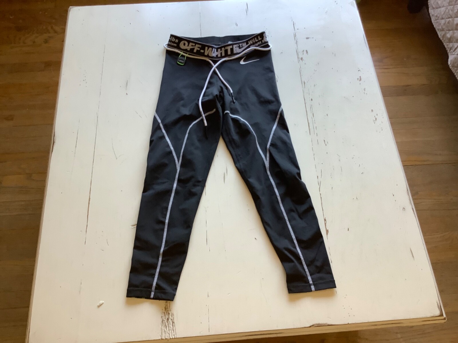 OFF WHITE X NIKE Nike x OFF White Nero Pantaloni Leggings Utility Stretti Small