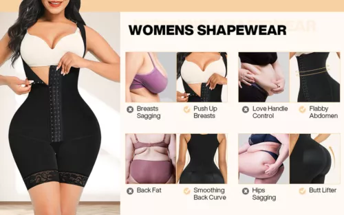 Fajas Colombianas Shapewear Tummy Control Bodysuit High Compression Body Shaper - Picture 5 of 17