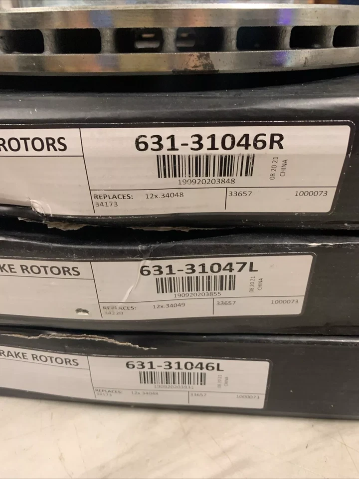 Juego de 4 rotores de freno de zinc plateado para BMW 325ci 325i 2001-2006 con pastillas E46 Foto 2 de 4