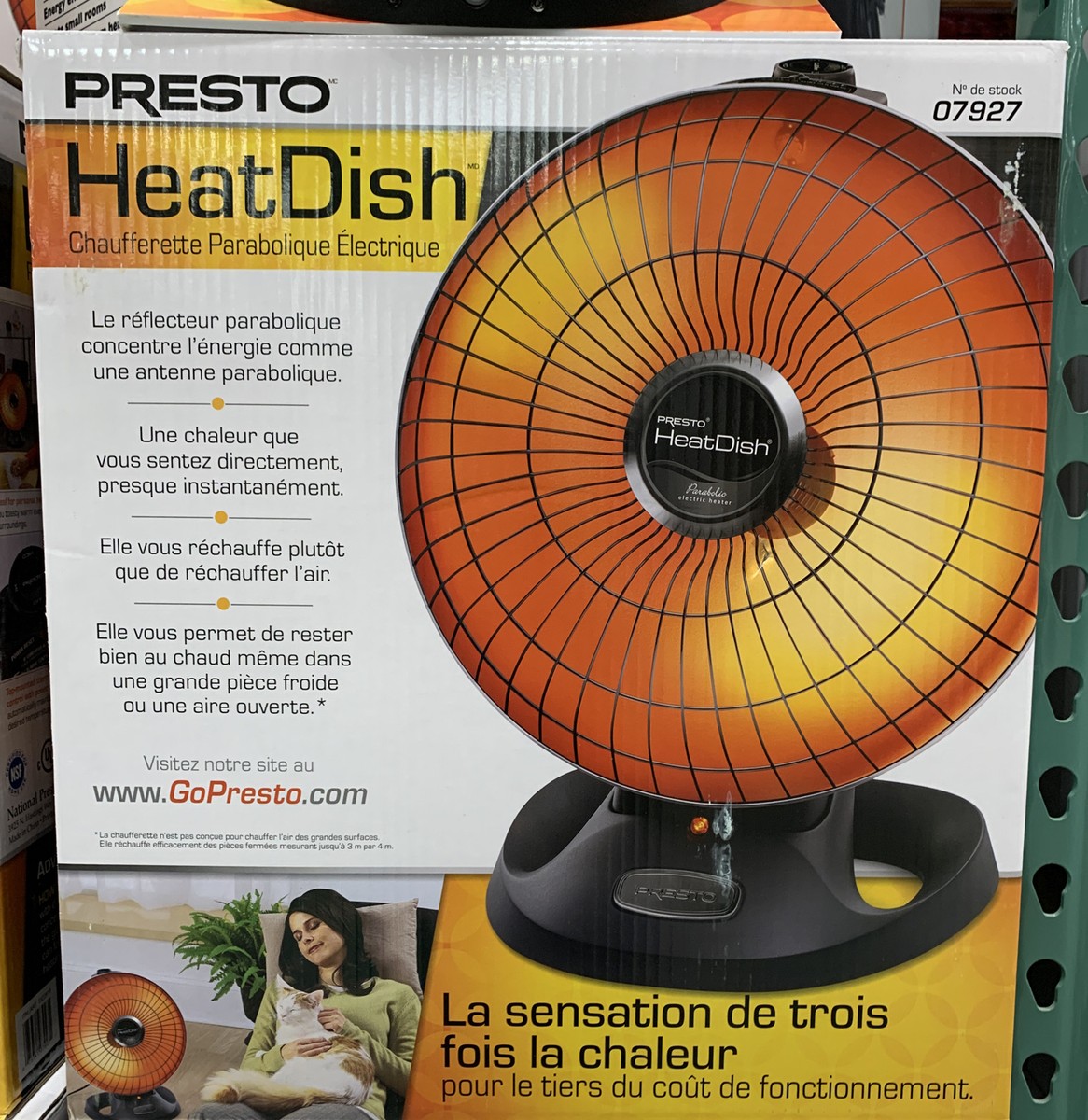 Presto Heat Dish Parabolic Electric Heater (Black Grill) | eBay