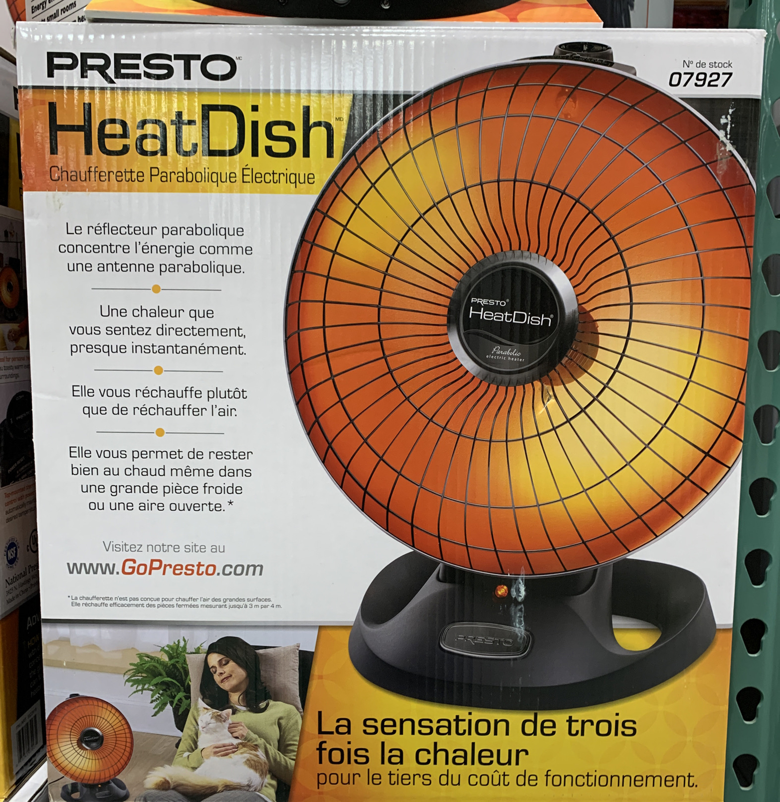 Presto Heat Dish Parabolic Electric Heater (Black Grill) | eBay