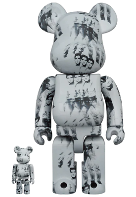 Medicom Toy Bearbrick BE@RBRICK 100% and 400% Set Andy Warhol 