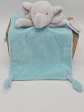 Carters Elephant Lovey Security Blanket Blue-Green Aqua Plush
