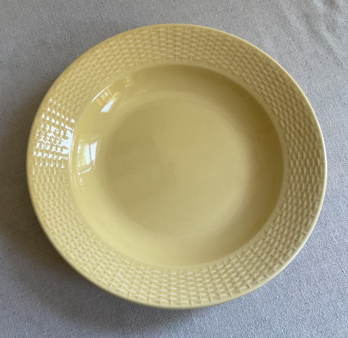 MARTHA STEWART COLLECTION 1/2” YELLOW BASKETWEAVE PASTA /SOUP