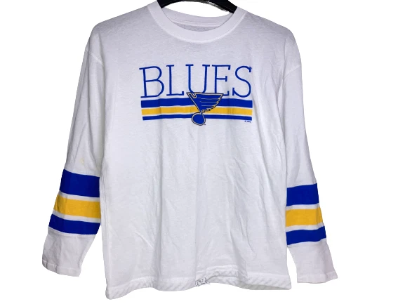 St. Louis Blues Women's White Long Sleeve T-Shirt with Waist