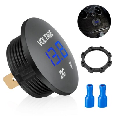 Auto Motorrad Temperatur Voltmeter DC 12V-24V LED Panel Digitalanzeige DE