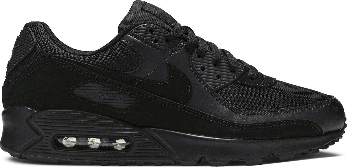 AUTHENTIC Nike Air Max 90 Recraft Triple Black size 11 CN8490-003 2022 PRE-OWNED Nike Air Max 90 Recraft Triple Black CN8490-003 Size 9 Right  main image 2