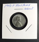 1943 P LINCOLN STEEL WHEAT PENNY COIN *A* *VERY GOOD*
