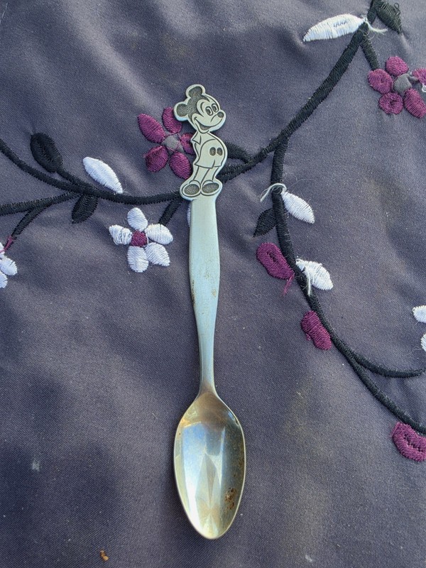Walt Disney Productions Mickey Long Stainless Steel Child's Spoon 