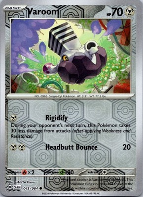 TCG Pokemon Karte Englisch  Reverse Holo Varoom 043/064 SFA Shrouded Fable