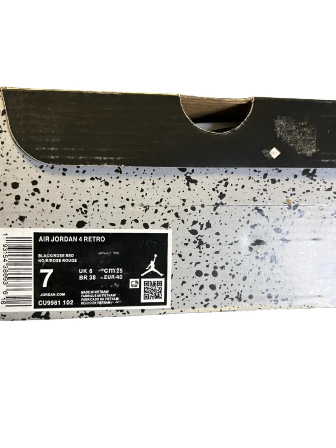 Jordan Air Jordan 4 Pink Thunder Retro Mens Size 9.5 Basketball Sneakers Custom thumbnail 6