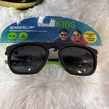 Speedo Kids Sunglasses Polarized UV400 No-Slip Black Green Age 3 New 1G 