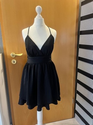 Anika Teller x NA-KD Schickes Kleid zu Jacke Damen Schwarz Seidig Gr. 36 S Top