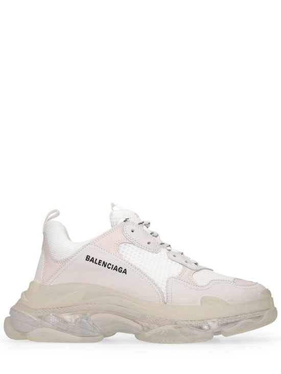 Balenciaga - Кроссовки на прозрачной подошве Triple S - Белые 203390₽