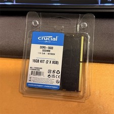 Crucial 16GB 2x8GB DDR5-5600 SO-DIMM 262-Pin CL46 RAM CT2K8G56C46S5
