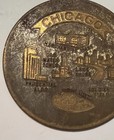 Vintage 50s Chicago Pictorial Souvenir Keychain Fob Mid-Century Prudential Metal — photo 3