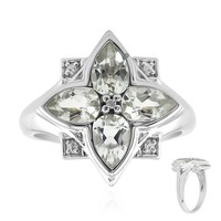Cavill Ring GrüNer Amethyst 1,46Ct Tropfen 925 Sterling Silber Damen-