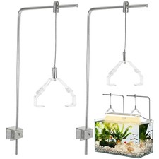 Adjustable Aquarium Light Riser Stand - 2pc Set